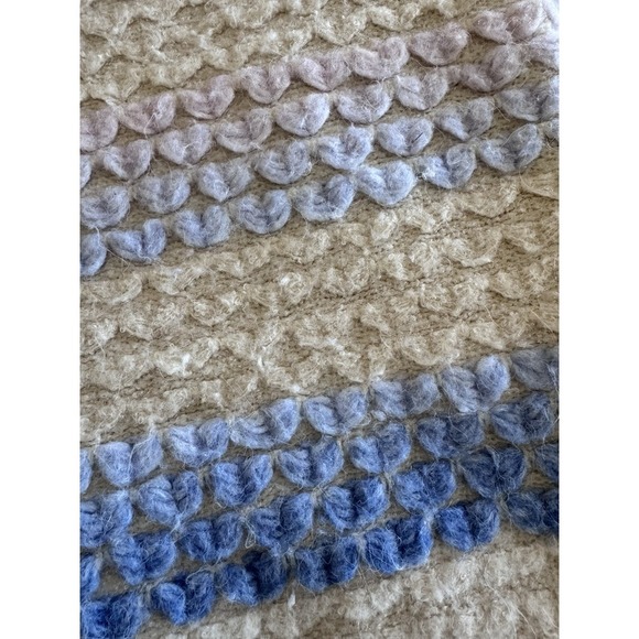 BiBi Sweater Womens X-Large Pullover Heart Cream Blue Purple Extra Soft - Picture 7 of 9